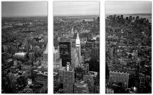 New York Black: 3 Panel