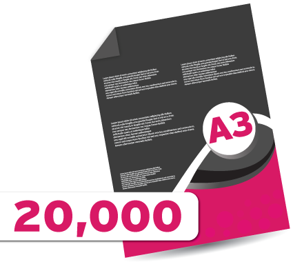 20,000 A3 Leaflets 