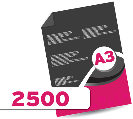 2,500 A3 Leaflets 