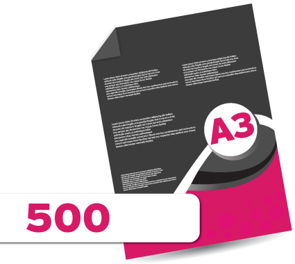 500 A3 Leaflets 