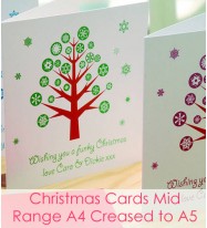 Christmas Cards - Mid Range Square A4 Creased to A5